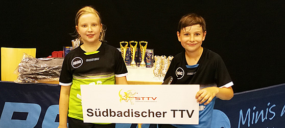 Mia Warth und Michel Walkowiak vertreten den TTC Muggensturm und Südbadischen Tischtennis-Verband in Trier.