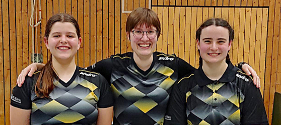 Im Damen C Pokal traten für den TTC Muggensturm Amelie Weber, Eva Appel und Nina Lutz an
